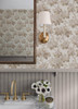 AST6356 Oakcliff Taupe Brown Non Woven Vintage Style Unpasted Wallpaper from Erin Gates