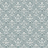 AST6351 Frances Blue Off White Non Woven Floral Style Unpasted Wallpaper from Erin Gates