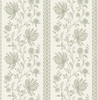 AST6349 Edgemoor Sage Green Brown Non Woven Floral Style Unpasted Wallpaper from Erin Gates