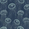 York Wallcoverings CM3326  Atolla Wallpaper - Blue Blue