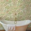 PSW1436RL Woodland Floral Linen Green Gray Botanical Theme Peel & Stick Wallpaper from Erin & Ben Co. Premium Peel + Stick Made in United States