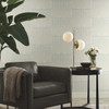 DT5074 Vanishing Dusty Blue Silver Unpasted Paper Geometric Wallpaper from Candice Olsen After Eight Collection Made in United States