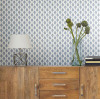 York Wallcoverings Water's Edge Resource Library CV4459 French Scallop Wallpaper Blue
