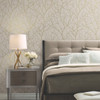 MD7122 Trees Silhouette Beige Gold Modern Theme Unpasted  Raised Foil on Non-Woven Wallpaper from Antonina Vella Modern Metals Second Edition