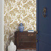BL1732 Brushstroke Floral Gold Bohemian Theme Unpasted Non Woven Wallpaper from Blooms Second Edition Resource Library