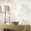 DT5061 Willow Glow Cream Off White Unpasted Non Woven Botanical Wallpaper from Candice Olsen After Eight Collection Made in United States