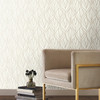 DT5081 Palma Brown Gold Unpasted Non Woven Botanical Wallpaper from Candice Olsen After Eight Collection Made in United States