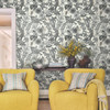 BL1703 Rainforest Off White Charcoal Animals & Insects Theme Unpasted Non Woven Wallpaper from Blooms Second Edition Resource Library