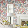 BL1813 Forest Floor Coral Botanical Theme Unpasted Non Woven Wallpaper from Blooms Second Edition Resource Library