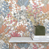 BL1813 Forest Floor Coral Botanical Theme Unpasted Non Woven Wallpaper from Blooms Second Edition Resource Library
