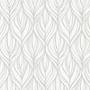 DT5084 Palma Off White Silver Unpasted Non Woven Botanical Wallpaper from Candice Olsen After Eight Collection Made in United States