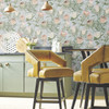 BL1755 Protea Dusty Blue Coral Floral Theme Unpasted Non Woven Wallpaper from Blooms Second Edition Resource Library