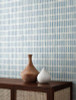 MN1942 Petite Pergola Wallpaper Blue from Mediterranean by York Wallcoverings