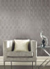 York Wallcoverings Y6221204 Black and White Resource Library Viva Lounge Wallpaper Grey Silver
