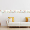 GB5020g8 Watercolor Meadow Peel and Stick Wallpaper Border 8in Height x 15ft Long Red Cream Tan Orange