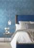 York Wallcoverings ET4114 750 Home Fabric Chevron Wallpaper Teal