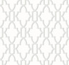 LN21105 Coastal Lattice Harbor Mist Geometric Theme Vinyl Self-Adhesive Wallpaper Lillian August Peel and Stick Collection Made in United States