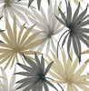 LN31006 Tropic Palm Toss Harbor Grey & Khaki Botanical Theme Vinyl Self-Adhesive Wallpaper Lillian August Peel and Stick Collection Made in United States