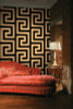 Seabrook wallpaper in Black, Metallic Gold NE50000