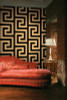 Seabrook wallpaper in Black, Metallic Gold NE50000