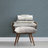 Brewster 2812-AR40104 Advantage Surfaces Ashleigh Blue Linen Texture Wallpaper Blue