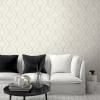 Kenneth James by Brewster 2765-BW40508 Geo Malo Light Grey Sisal Ogee Wallpaper