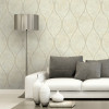 Kenneth James by Brewster 2765-BW40207 Geo Eira Beige Marble Ogee Wallpaper