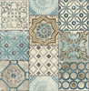 NextWall Moroccan Style Peel and Stick NW30002 Mosaic Tile Blue Wallpaper