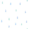 Wallquest DA60004 Raindrops Periwinkle and Mint Wallpaper
