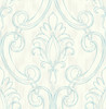 Seabrook in Blue Off White MT80002 Wallpaper