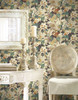 Seabrook in Green Off White Yellow Gold LG90304 Wallpaper