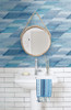 Wallquest RY30302 Rainbow Diagonals Washed Denim and Cerulean Wallpaper