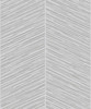 Wallquest AW70707 Herringbone Stripe Metallic Silver and Gray Wallpaper