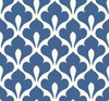 Seabrook Wallpaper in Blue, White TA20802