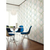 Seabrook wallpaper in Black, Metallic Gold, White RL60200