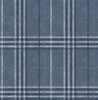 Chesapeake by Brewster 3114-003311 Manhattan Club Rockefeller Navy Plaid Wallpaper