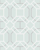 Brewster 2809-87704 Advantage Geo Dauphin Light Blue Lattice Wallpaper Light Blue