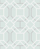 Brewster 2809-87704 Advantage Geo Dauphin Light Blue Lattice Wallpaper Light Blue