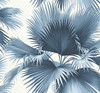 Kenneth James by Brewster PS40120 Palm Springs Endless Summer Blue Palm Wallpaper