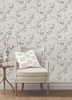 Fine Décor by Brewster 2900-40764 Medley Chinoiserie Stone Floral Wallpaper