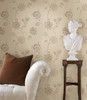 Beacon House by Brewster 484-68075 Olympia Gemini Beige Jacobean Trail Wallpaper