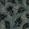 Brewster 436-46937 For Your Bath II Midori Black Bamboo Silhouette Wallpaper