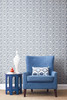 NextWall NW30106 Diamond Geometric
 Navy Blue Peel & Stick Wallpaper