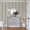 A-Street Prints by Brewster 2785-24810 Citrine Latticework Wallpaper Grey