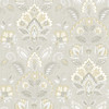 Chesapeake by Brewster 3112-002734 Sage Hill Rayleigh Grey Floral Damask Wallpaper