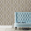 A-Street Prints by Brewster 2697-22626 Sausalito Grey Lattice Wallpaper