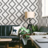 2716-23864 Mosaic Black Grid Wallpaper Modern Cool Toned Unpasted Non Woven Material Eclipse Collection from A-Street Prints by Brewster Made in Great Britain