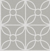 2716-23858 Savvy Grey Geometric Wallpaper Modern Chic Tile Unpasted Non Woven Material Eclipse Collection from A-Street Prints by Brewster Made in Great Britain