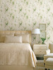 Kitchen Bed Bath IV by Brewster 2686-21628 Driselle Green Floral Wallpaper