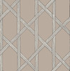 Brewster 2671-22424 Azmaara Mandara Taupe Trellis Wallpaper